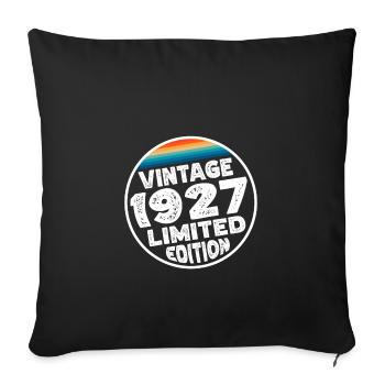 Limited Edition since 1927 Birthday Gift - Sofa pillowcase 17,3'' x 17,3'' (45 x 45 cm) - black - Front