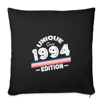 Unique depuis 1994 Edition Anniversaire Millésime 1994 - Housse de coussin décorative 45 x 45 cm - noir - Devant