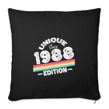 Unique Since 1988 Edition Birthday Vintage 1988 - Sofa pillowcase 17,3'' x 17,3'' (45 x 45 cm) - black - Front