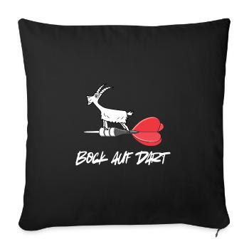 Bock auf Darts Dartpfeil Dartspieler Triple Lustig - Sofa pillowcase 17,3'' x 17,3'' (45 x 45 cm) - black - Front