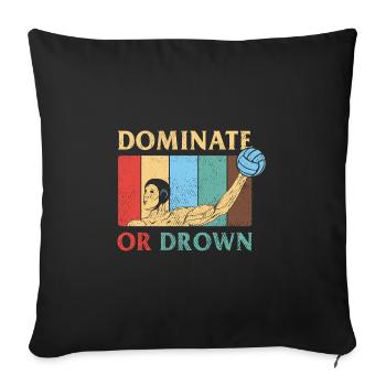 Retro Water Polo Vintage Sports Lover Gift - Sofa pillowcase 17,3'' x 17,3'' (45 x 45 cm) - black - Front