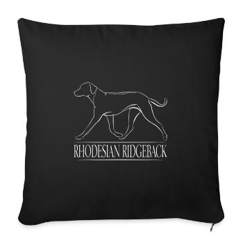 RHODESIAN RIDGEBACK lion dog dogs dog wilsigns - Sofa pillowcase 17,3'' x 17,3'' (45 x 45 cm) - black - Front