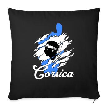 Korsika Insel - Sofakissenbezug 45 x 45 cm - Schwarz - Vorne