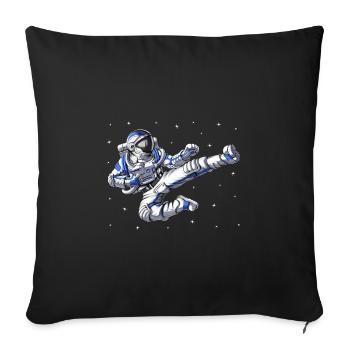 Karaté astronaute - Housse de coussin décorative 45 x 45 cm - noir - Devant