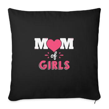 Idée de cadeau pour maman, maman et maman - Housse de coussin décorative 45 x 45 cm - noir - Devant