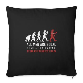 Firefighter's Proud Firemen Gift - Sofa pillowcase 17,3'' x 17,3'' (45 x 45 cm) - black - Front