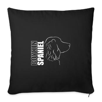 Boykin Spaniel Profil Chien Chien Wilsigns - Housse de coussin décorative 45 x 45 cm - noir - Devant