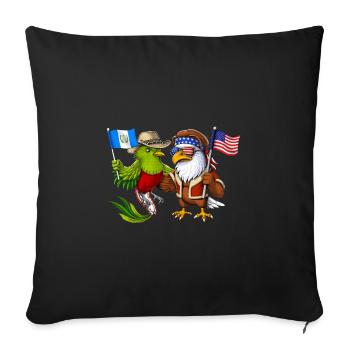 Guatemala Patrimoine américain - Housse de coussin décorative 45 x 45 cm - noir - Devant