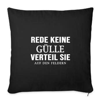 Landwirt fährt Gülle Bauernhof und Landleben - Sofakissenbezug 45 x 45 cm - Schwarz - Vorne