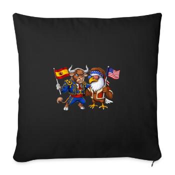 Spanish American Heritage - Sofa pillowcase 17,3'' x 17,3'' (45 x 45 cm) - black - Front