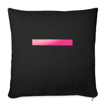 Pink Gradient Bars - Sofa pillowcase 17,3'' x 17,3'' (45 x 45 cm) - black - Front