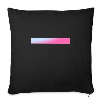 Bars Blue & Pink Gradient - Sofa pillowcase 17,3'' x 17,3'' (45 x 45 cm) - black - Front