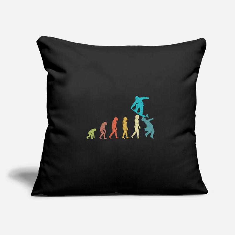 Snowboarder Evolution Snowboarding Winter Sport Sofa pillowcase 17,3'' x 17,3'' (45 x 45 cm)