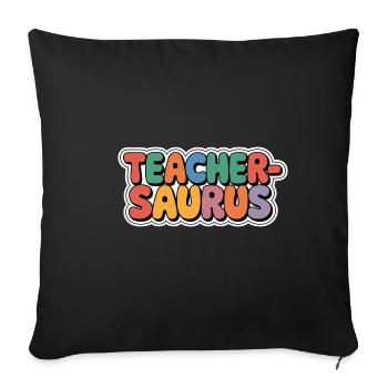Teacher-saurus 10 - Sofakissenbezug 45 x 45 cm - Schwarz - Vorne