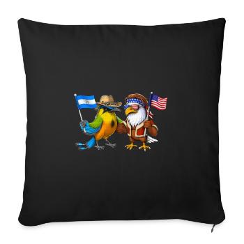 El Salvador American Heritage - Sofa pillowcase 17,3'' x 17,3'' (45 x 45 cm) - black - Front