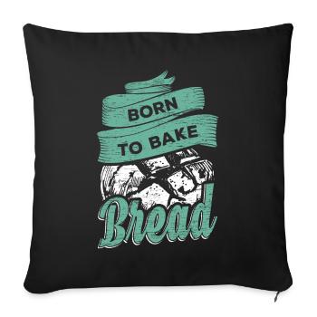 Baking bread baker - Sofa pillowcase 17,3'' x 17,3'' (45 x 45 cm) - black - Front