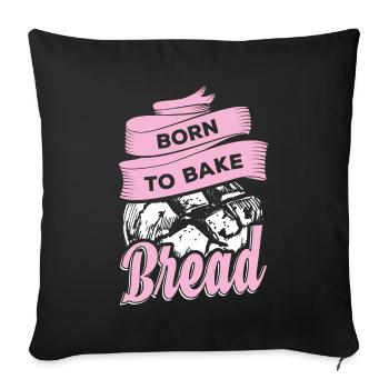 Boulangerie boulanger - Housse de coussin décorative 45 x 45 cm - noir - Devant