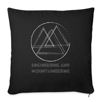 Mountains / Engineering and Mountaineering - Sofa pillowcase 17,3'' x 17,3'' (45 x 45 cm) - black - Front