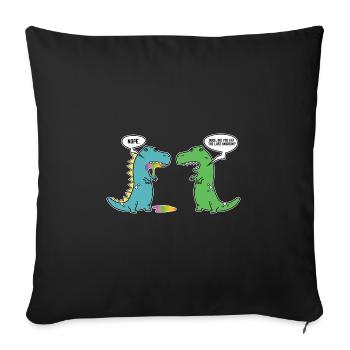 The Last Unicorn Funny Dino Dinosaur - Sofa pillowcase 17,3'' x 17,3'' (45 x 45 cm) - black - Front