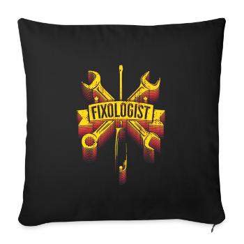 Fixologist - Artisan Humor - Sofa pillowcase 17,3'' x 17,3'' (45 x 45 cm) - black - Front