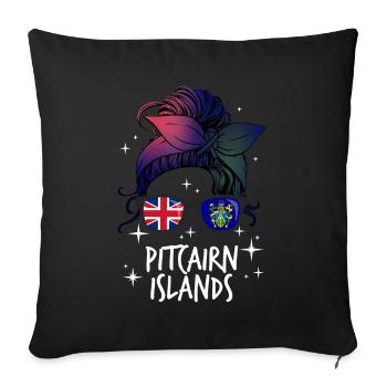 Pitcairn (Îles) - Housse de coussin décorative 45 x 45 cm - noir - Devant