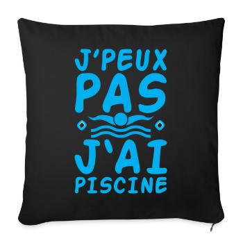 Piscine - Sofa pillowcase 17,3'' x 17,3'' (45 x 45 cm) - black - Front