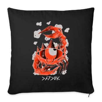 Negative cancer - Sofa pillowcase 17,3'' x 17,3'' (45 x 45 cm) - black - Front