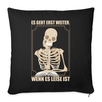 Lehrer lustiges Geschenk - Sofakissenbezug 45 x 45 cm - Schwarz - Vorne