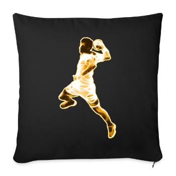 Handball Handballer - Design - Housse de coussin décorative 45 x 45 cm - noir - Devant
