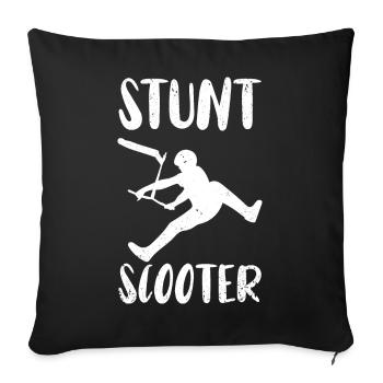 Stuntscooter Scooter Pedal Scooter - Sofa pillowcase 17,3'' x 17,3'' (45 x 45 cm) - black - Front