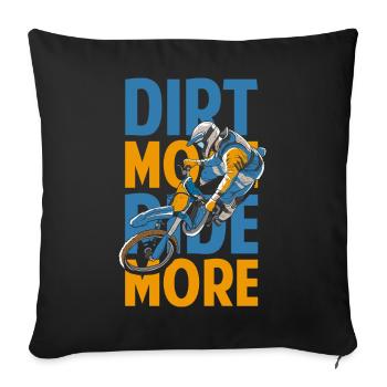 Dirtbike Motorcyclist Bike Motor Race - Sofa pillowcase 17,3'' x 17,3'' (45 x 45 cm) - black - Front