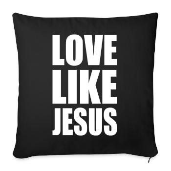 Love like jesus - Housse de coussin décorative 45 x 45 cm - noir - Devant