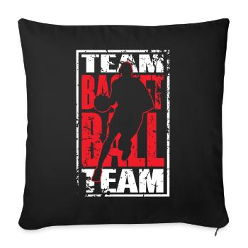 Équipe de basket-ball - Housse de coussin décorative 45 x 45 cm - noir - Devant