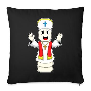 Pièce d’échecs Bishop Chess - Housse de coussin décorative 45 x 45 cm - noir - Devant
