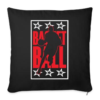 Basketball Basketballer - Sofakissenbezug 45 x 45 cm - Schwarz - Vorne
