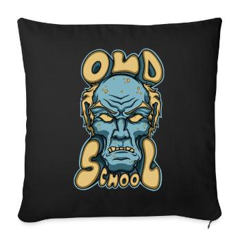Vieille école - Housse de coussin décorative 45 x 45 cm - noir - Devant