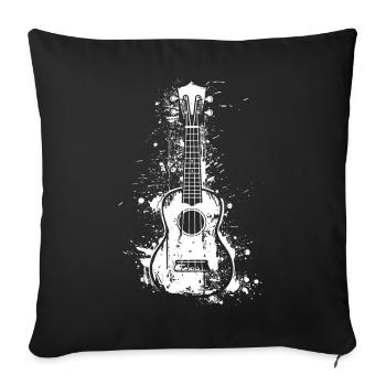 Ukulele Graffiti - Sofa pillowcase 17,3'' x 17,3'' (45 x 45 cm) - black - Front