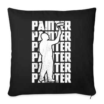 Master painter - Sofa pillowcase 17,3'' x 17,3'' (45 x 45 cm) - black - Front