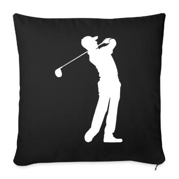 Golfeur - Housse de coussin décorative 45 x 45 cm - noir - Devant
