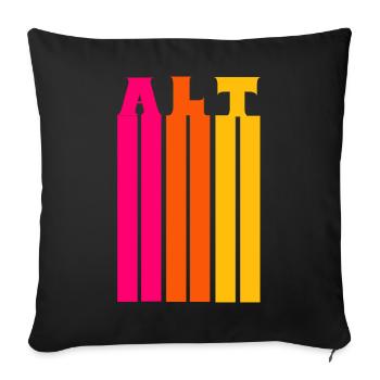 Chor - Alt Stimme Retro Streifen - Sofakissenbezug 45 x 45 cm - Schwarz - Vorne