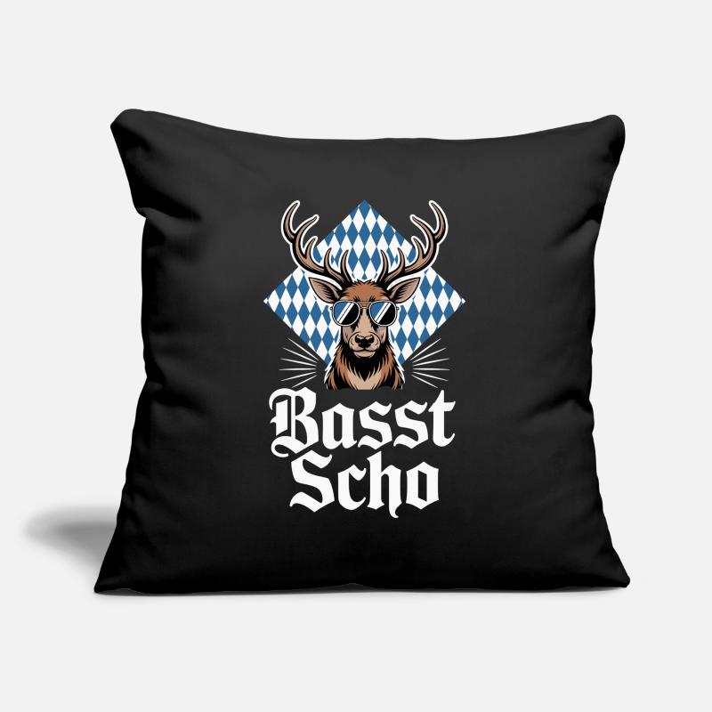 Elch Bayerischer Hirsch Sonnenbrille Basst Scho Sofakissenbezug 45 x 45 cm