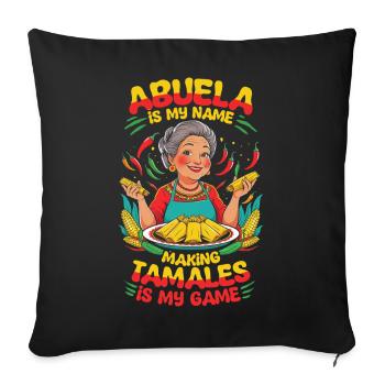 Tamale Tamales Abuela - Housse de coussin décorative 45 x 45 cm - noir - Devant