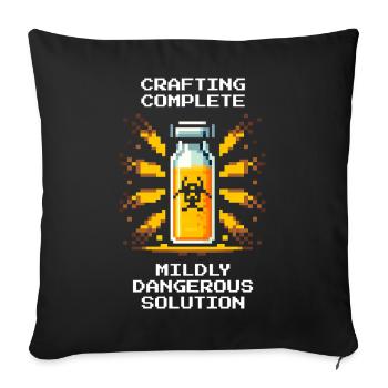 Crafting finished – tricky solution | Chemistry - Sofa pillowcase 17,3'' x 17,3'' (45 x 45 cm) - black - Front