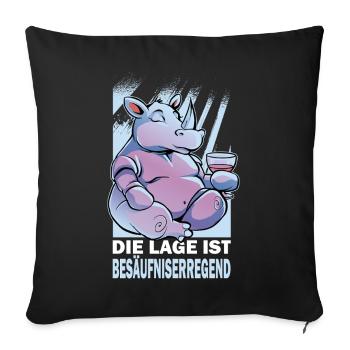 Dictons drôles, tenues amusantes, ironie, sarcasme - Housse de coussin décorative 45 x 45 cm - noir - Devant
