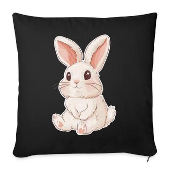 Hare - Sofa pillowcase 17,3'' x 17,3'' (45 x 45 cm) - black - Front