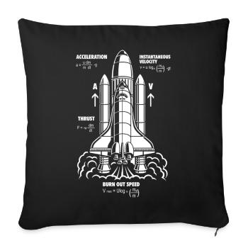 Formule de propulsion de fusée Nerdy STEM Rocket Gift - Housse de coussin décorative 45 x 45 cm - noir - Devant