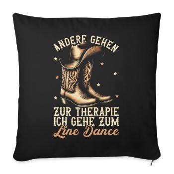 Line Dancing Cowboy Line Dancer Line Dance - Sofa pillowcase 17,3'' x 17,3'' (45 x 45 cm) - black - Front