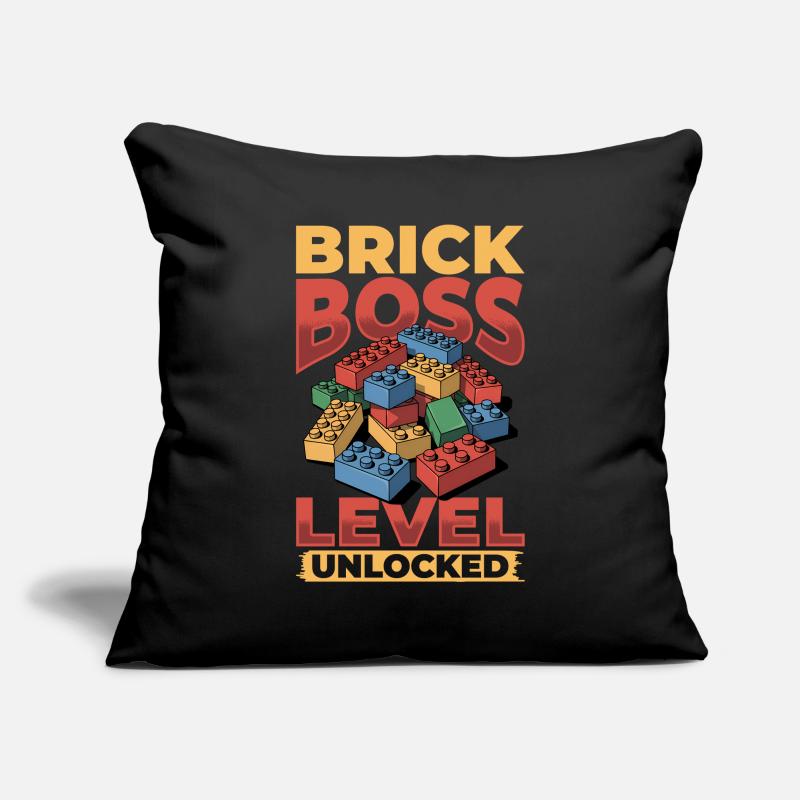 Blocs de construction Enfants Brick Builder Housse de coussin décorative 45 x 45 cm