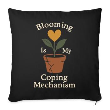 Funny garden humor, plant lover, - Sofa pillowcase 17,3'' x 17,3'' (45 x 45 cm) - black - Front
