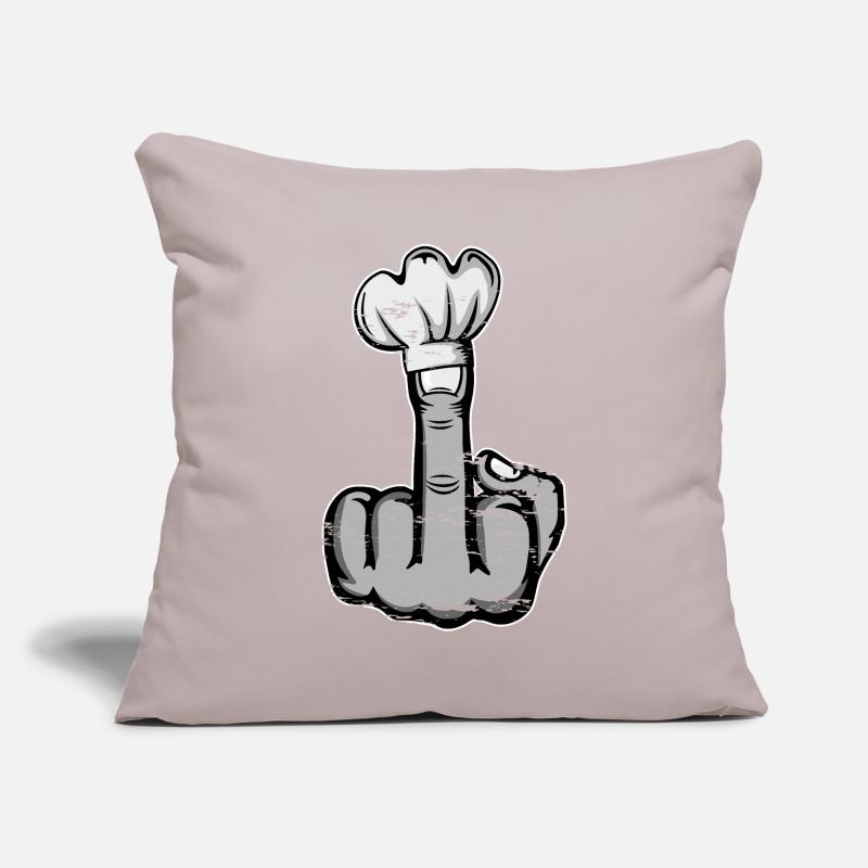 Middle Finger Stinky Finger Chef's Hat Design Sofa pillowcase 17,3'' x 17,3'' (45 x 45 cm)